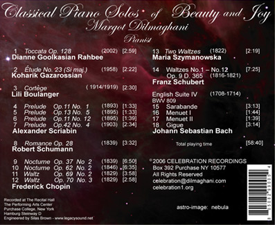 Back Cover of CD