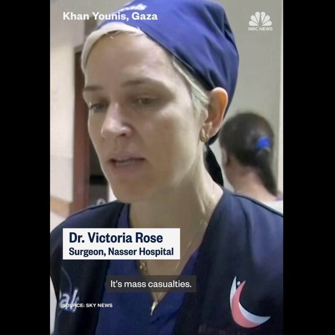 A British doctor in #Gaza says hospitals are struggling amid "utter carnage" in the Palestinian enclave. | NBC News