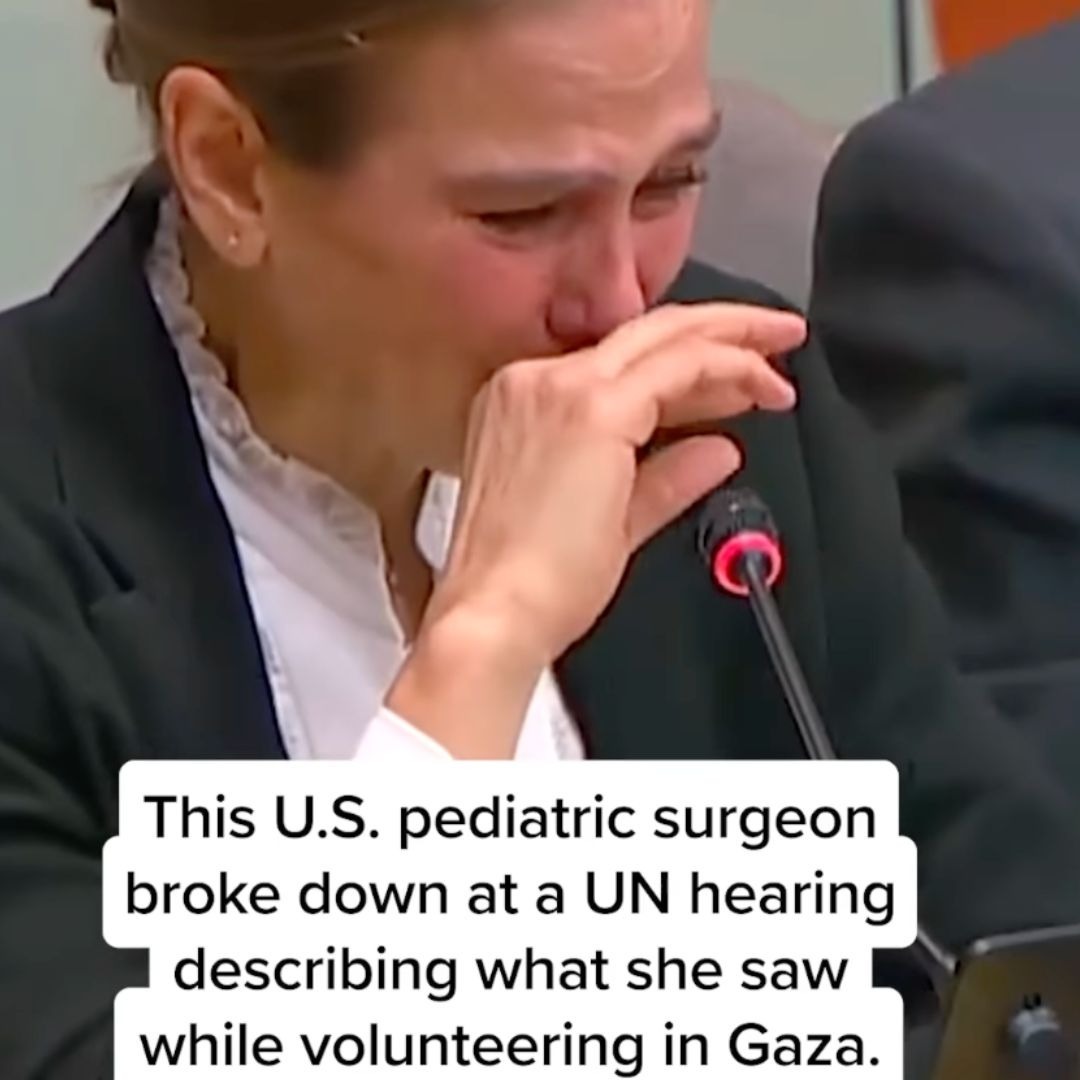 US doctor breaks down giving testimony of what she saw in Gaza