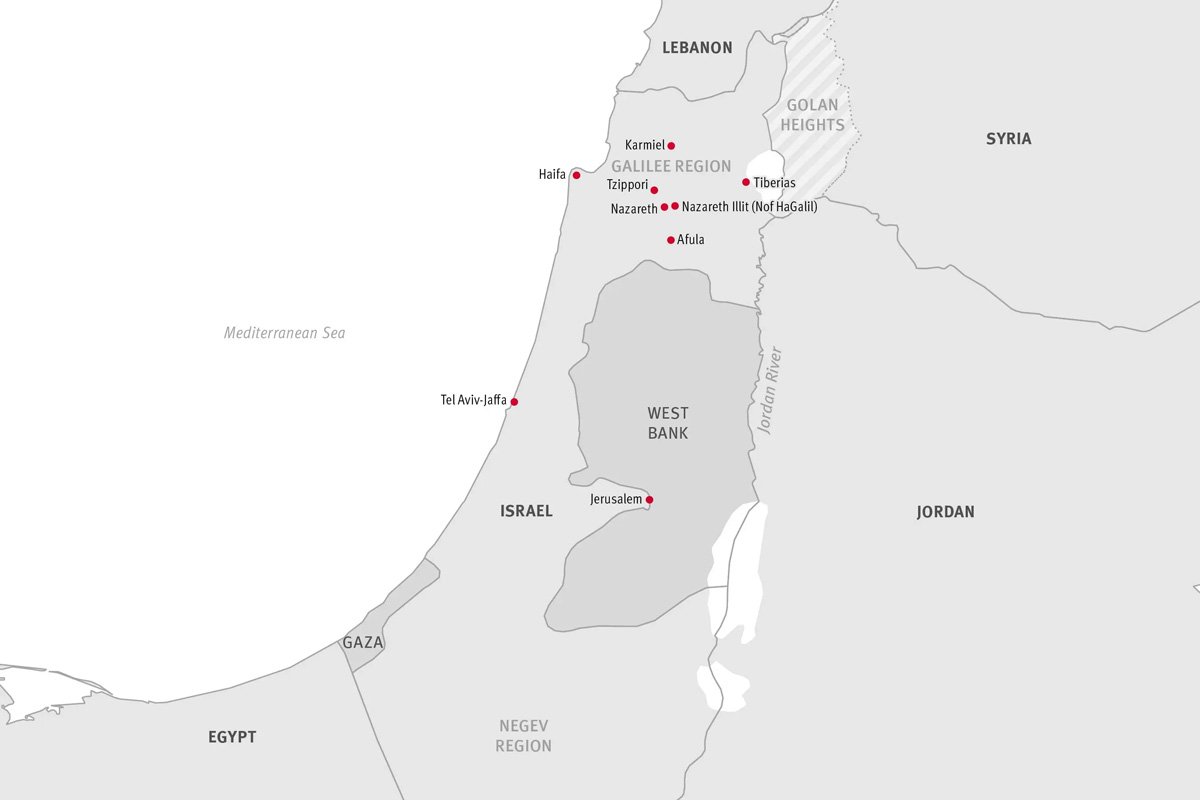 Israel Palestine occupied territory map
