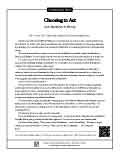 Choosing to Act article