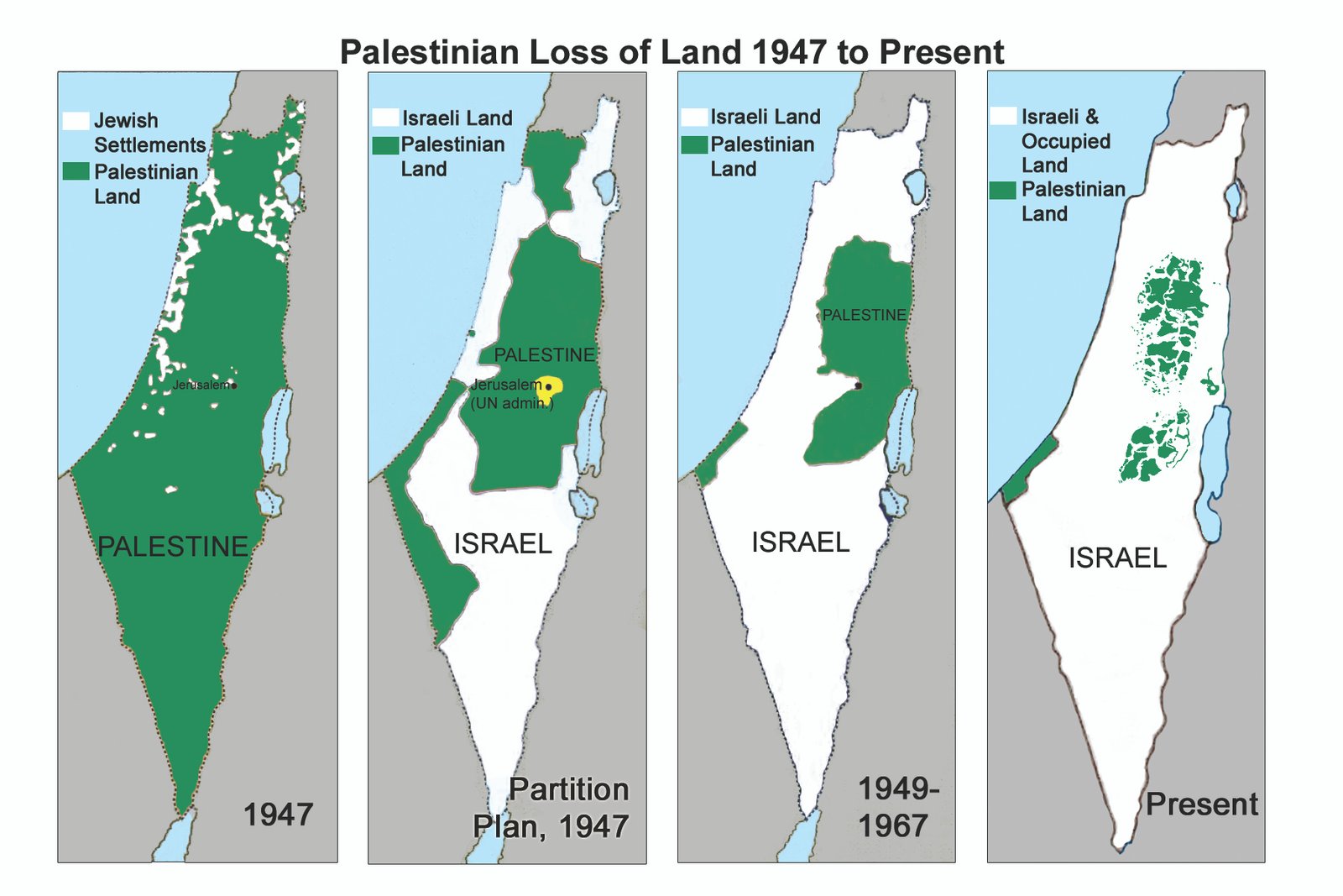 Shrinking Palestine Map Card