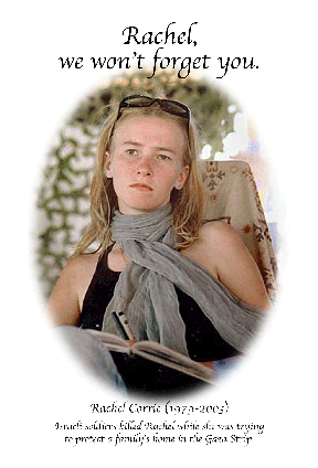 Rachel Corrie card